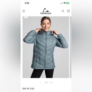 Paradox Women's Quilted Puffer Jacket in Blue